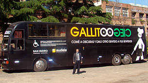 Foto do ônibus restaurante Gallito Ciego.