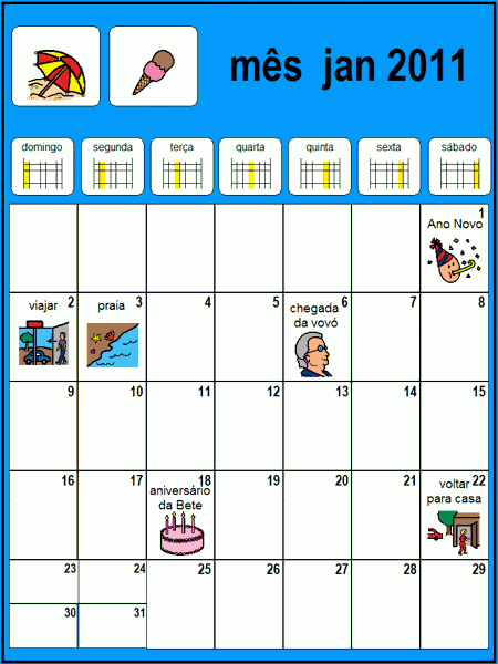 Imagem: Calendário. Imagem: Calendário.
